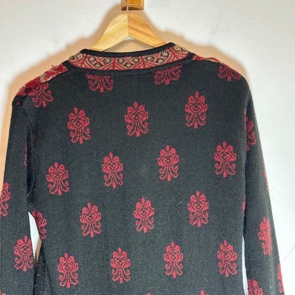 Silver Lane Red tapestry baroque sweater dress womans size Medium - Picture 8 of 12